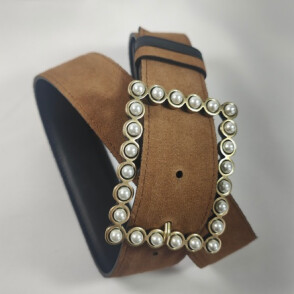 Ceinture reversible femme Noir / Havane